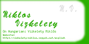 miklos vizkelety business card