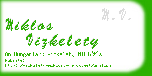 miklos vizkelety business card